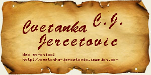 Cvetanka Jerčetović vizit kartica